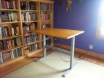 The desk assembled