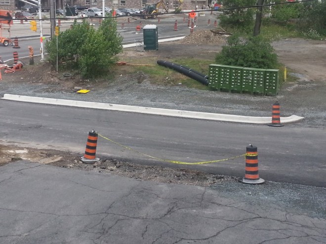 The driveway . . . for now