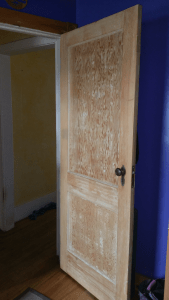 My office door. I went for the pattina this time.