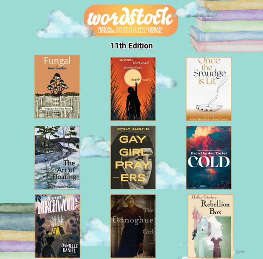 Press release image for the 11th edition of the Wordstock Sudbury Literary Festival.