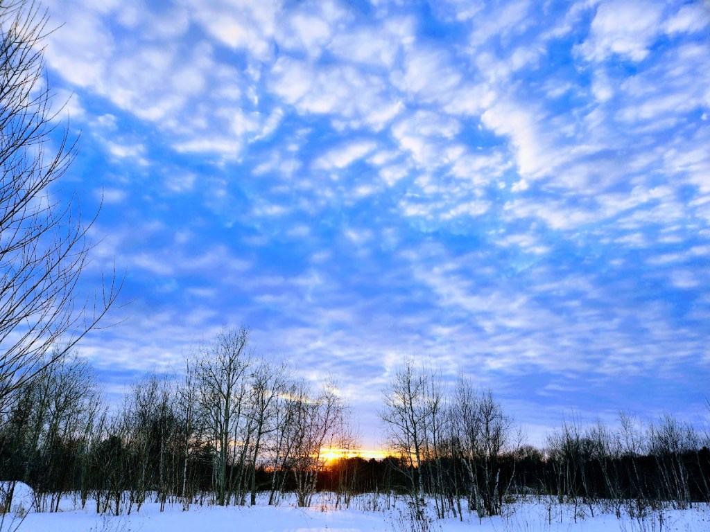 Picture of a dynamic winter sunset.