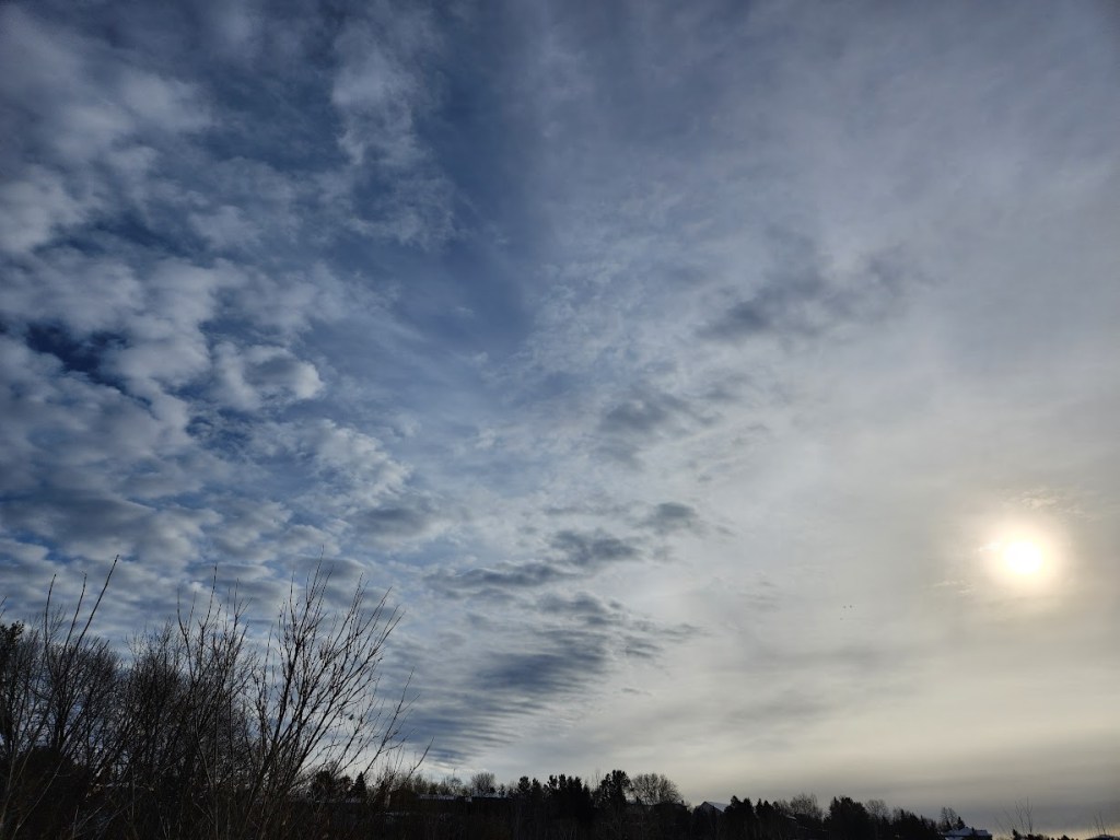A picture of a winter sky.